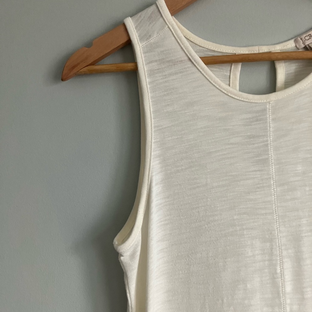 J CREW Off White Tunic Tank Blouse Size S - Picture 2 of 11